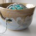 BAMBOO AND BLUE DRAGONFLY YARN BOWL