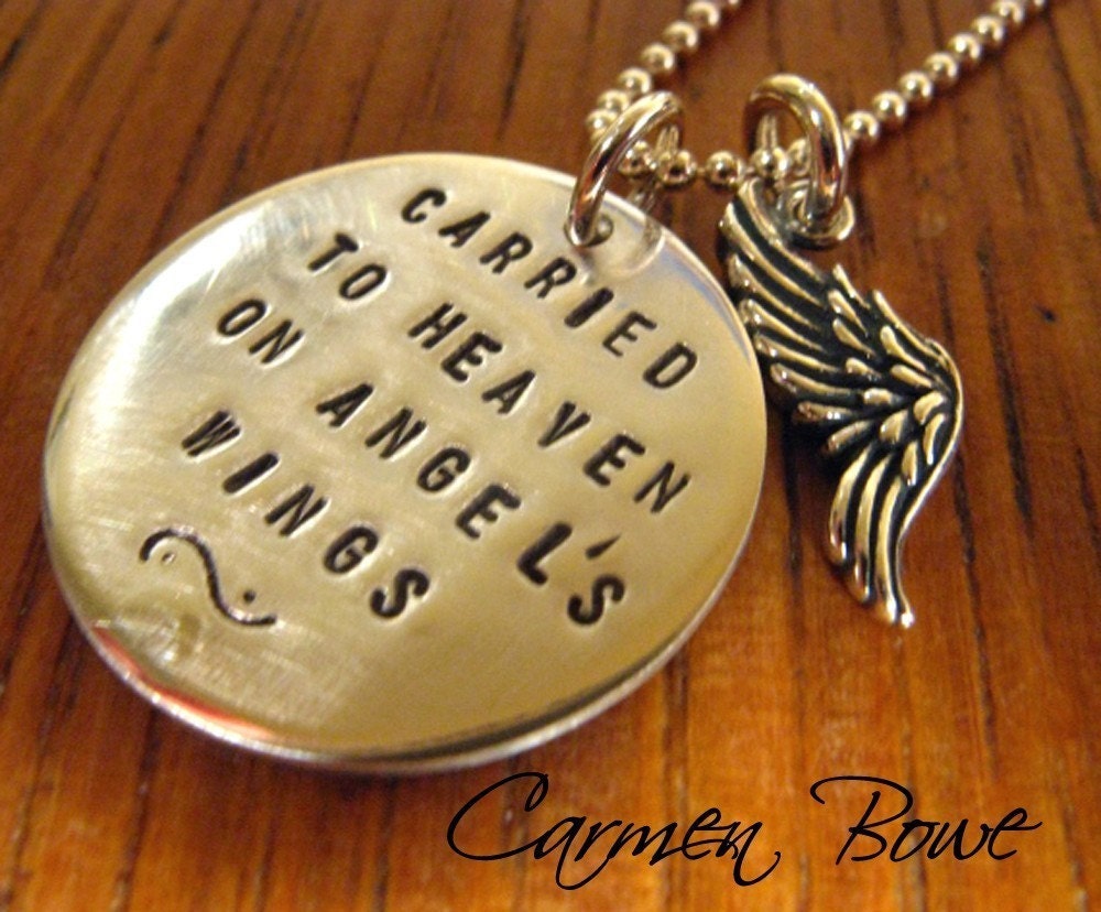 Carried to Heaven Sterling Angel Wing Necklace by Carmen Bowe