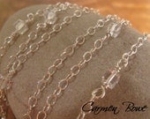 Celebrity Inspired Extra Long Sterling and Crystal Necklace by Carmen Bowe