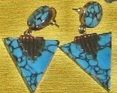 Turquoise Sterling Earrings signed