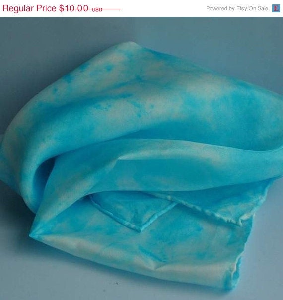 25% OFF SALE - Waldorf Toy - The ORIGINAL Variegated Landscape Play Silk, Water (22" Large)  -  Landscape Play
