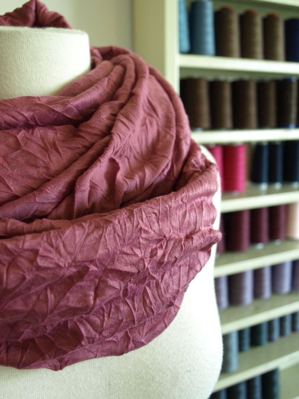 SALE 35 % off Chunky Pink circular infinity scarf