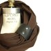 Chunky Brown linen circular infinity scarf