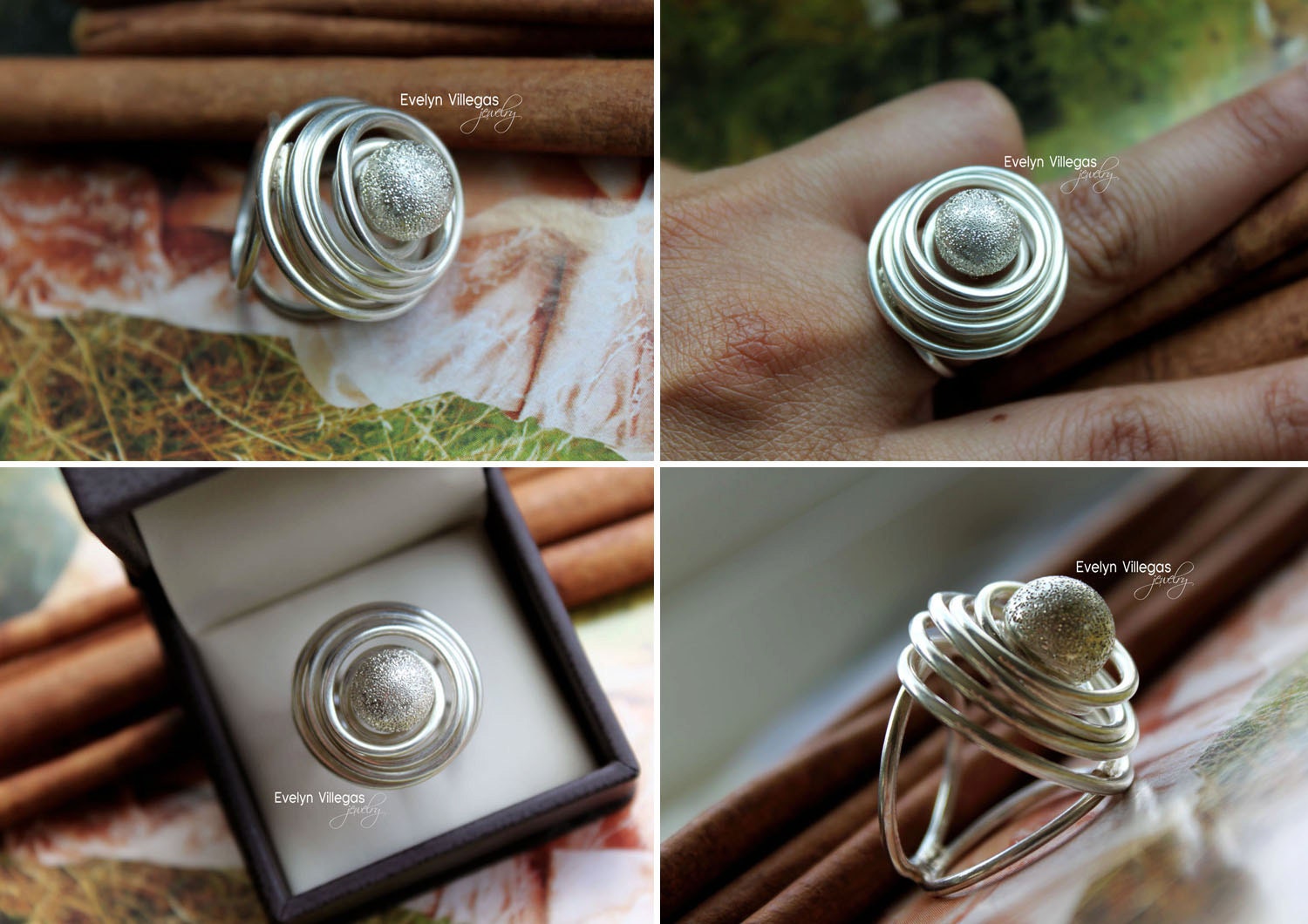 Sterling Silver spiral ring