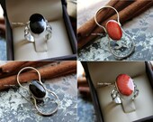 Reversible circular sterling Silver (950) ring
