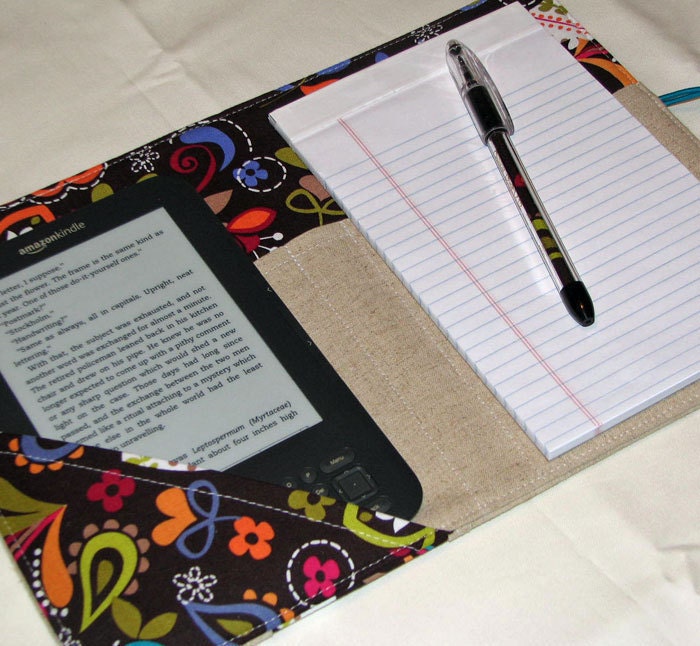 FREE SHIPPING - Designer Carryall Clutch Grochery list keeper Kindle cover in Birds of norway On the go Daily Organizer