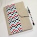 NEW style - Designer Carryall Clutch List taker in Chevron Remix Ann Kelle - Nook Case Ereader Kindle Cover with zipper pocket