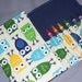 Crayon Wallet  OWLS in Blue -  Coloring Wallet Hip Trendy Toddler Travel