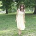 RESERVED  1970s pastel yellow eyelet lace sundress / 70s maxi / midi