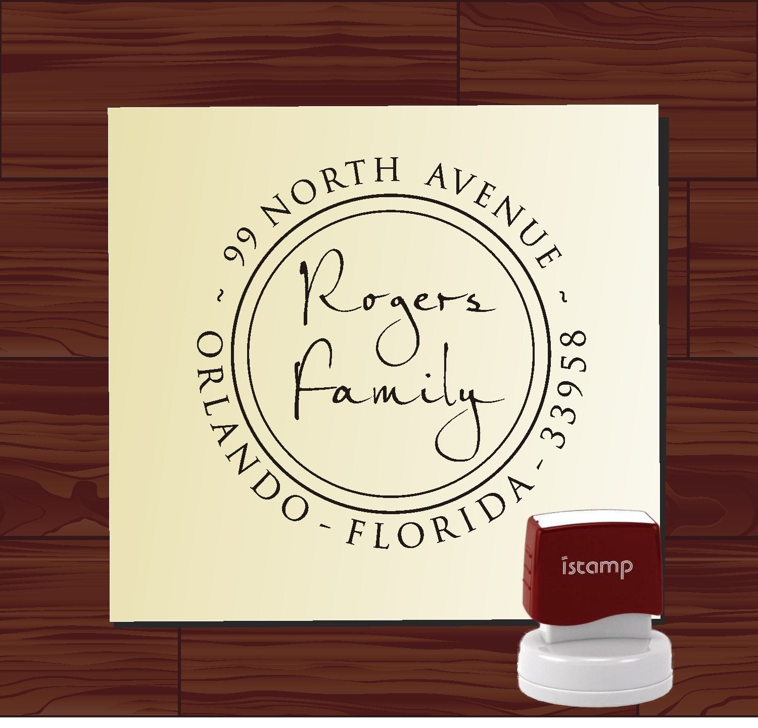 Custom SELF INKING stamp - Return Address Rubber Stamp - style 9013C- Personalized wedding or christmas gift