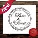 Save the Date custom ruber stamp - Wedding Candy Buffet Personalized Monogram Love is Sweet - HS 1302