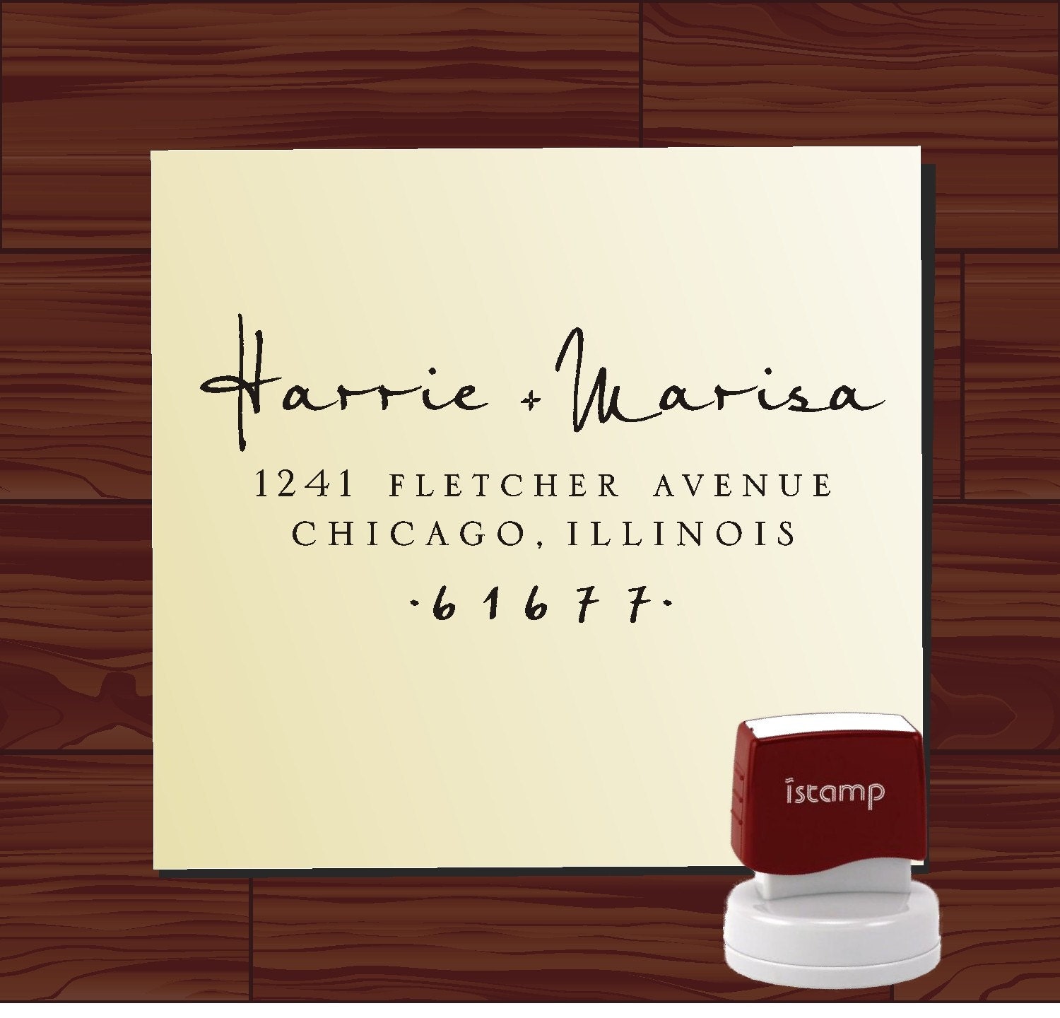 Custom Return Address Stamp - SELF INKING - style 9013B- personalized wedding or christmas gift