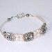 Bridal Bracelet - Swarovski Pearl & Aquamarine Crystal - 1 of a Kind