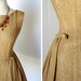 vintage 1950's dress ...shimmery R&K ORIGINAL gold lame shoulder tab full skirt bows pin-up cocktail party dress