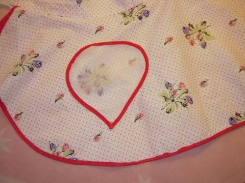Vintage Apron Reversible Roses & Polka Dots