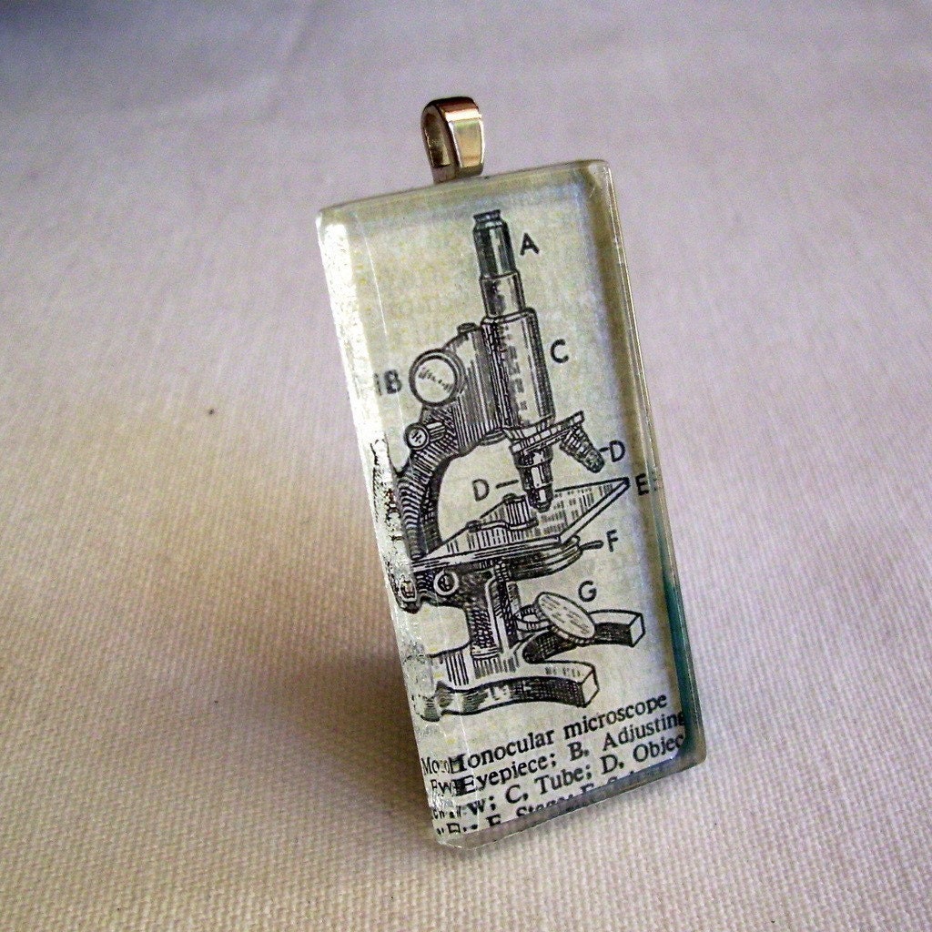 Microscope Vintage Graphic Pendant