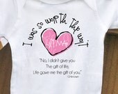 personalized onesie -I Was So Worth the Wait heart adoption quote onesie- adorable way to announce an adoption or makes a great gift