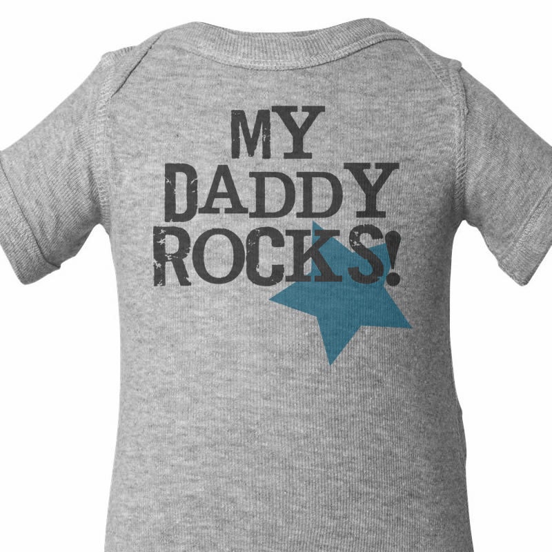 father's day shirt from baby - my daddy rocks infant onesie (or t-shirt)
