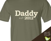 father's day shirt for dad or daddy established year ORGANIC dark shirt