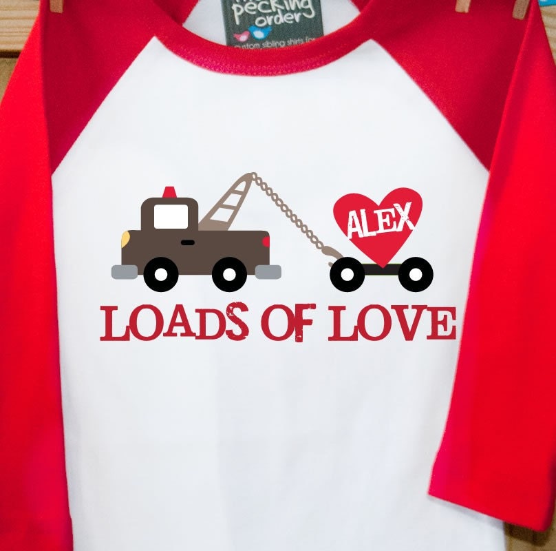 Loads of Love Valentine's Day raglan T-shirt-adorable for the days festivities