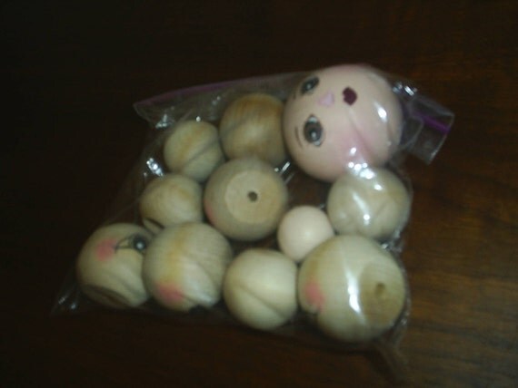 Wood Wooden Doll Heads Crafts by ShotgunShellSanta on Etsy