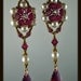 Beadwoven, Beaded, Beadwork Swarovski Crystal and Pearl Earrings