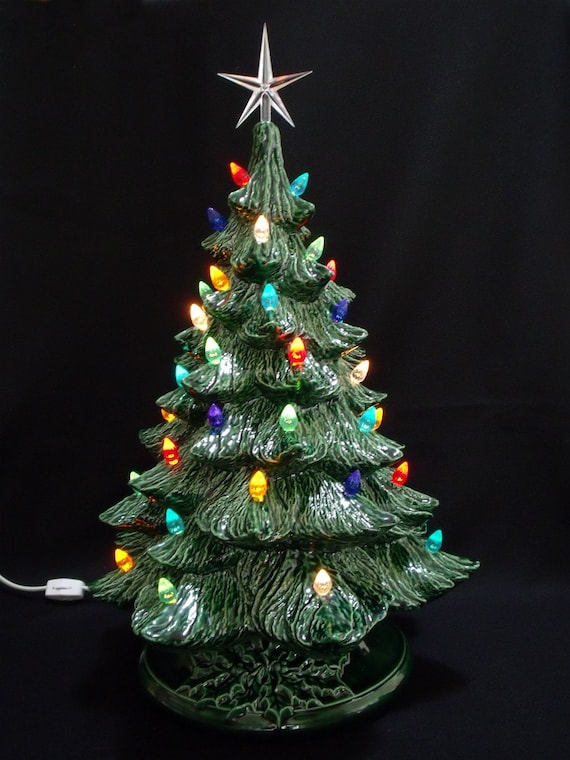 Vintage Style Ceramic Christmas Tree with Music by DarkHorseStore