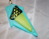 ICE CREAM CONE Fused Glass Dichroic