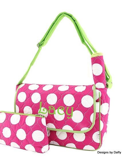 Quilted Personalized Diaper Bag