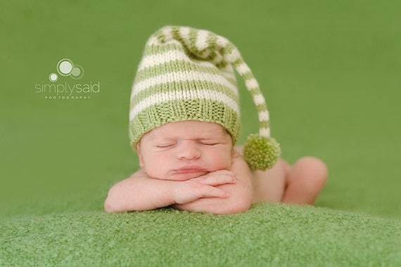 Newborn Short stack stocking cap hat baby boy or girl Photographer prop
