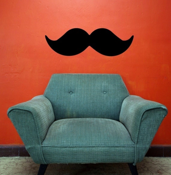 30x10 Mustache Funny Vinyl Decor Wall Lettering Words Quotes Decals Art Custom Willow Creek Signs