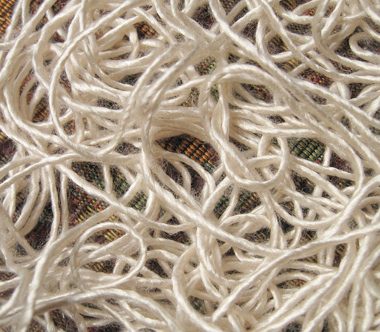 Pure Undyed Silk Yarn Natural Color DK Weight Spun Cord Strings 20 Yards