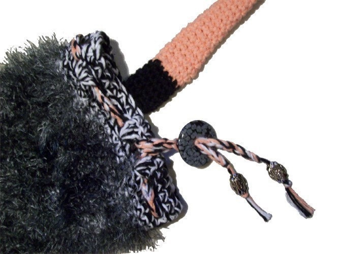 Opossum Drawstring Bag - Crochet Pattern