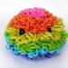 Rainbow fluffy: crochet plush