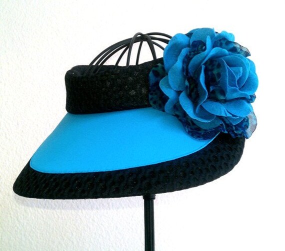 womens golf visor large brim sun visor by IfTheHatFitsByJackie