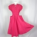 25% Off Storewide Sale  //  Vintage 1940s Pink Satin and Rhinestone Swing Dress, Sz S