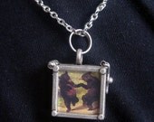 Adirondack Dancing Bears and Pine Window Locket Necklace