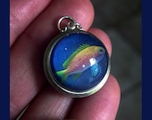 Captured Goldfish Fishbowl Lucite Bubble Charm