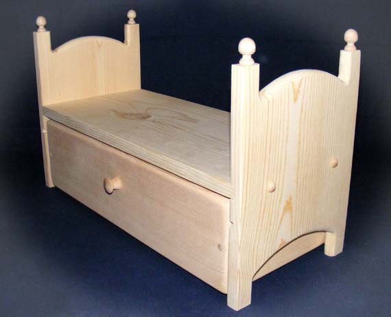 Newborn Photo Prop Posing Bed or Stackable Doll Trundle Bed fits American Girl Storage Drawer