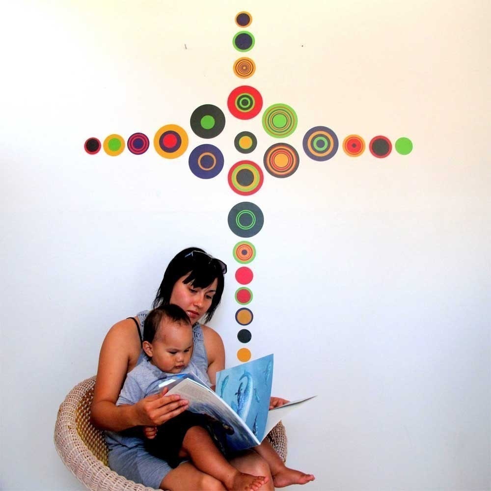 We love Retro (Intense) - Wall stickers fabric reusable decals