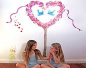 The Lovely Rose - Wall stickers  fabric reusable  decals