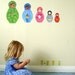 Matryoshka, ( Babushka) doll wall stickers - Wall stickers fabric reusable decals