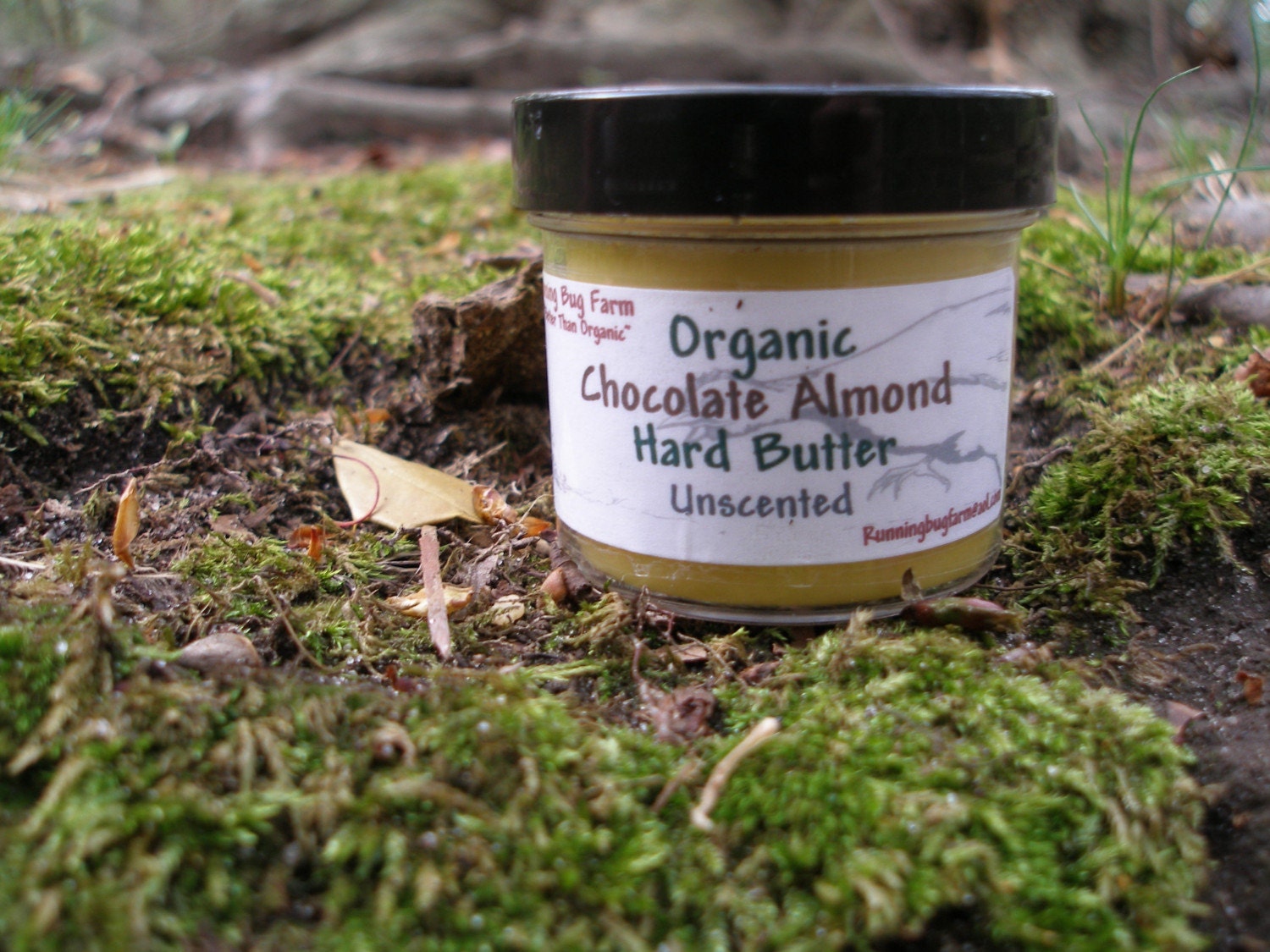 Organic Chocolate Almond Hard Butter Hand Cream All Natural Scent - Fragrance Free