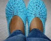 Instant download - Crochet PATTERN women slippers (pdf file) - Spider Slippers Adult size