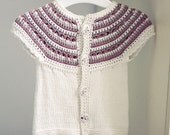 Instant download - Crochet and knit PATTERN (pdf file) - Sleeveless Cardigan
