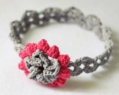 Instant download - Crochet PATTERN (pdf file) - Cherry Blossom Headband (sizes - baby to adult)