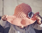 Instant download - Hat Crochet PATTERN (pdf file) - Floppy Sun Hat (baby to adult)