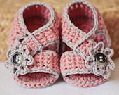 Instant download - Baby Booties Crochet PATTERN (pdf file) - Diagonal Strap Sandals