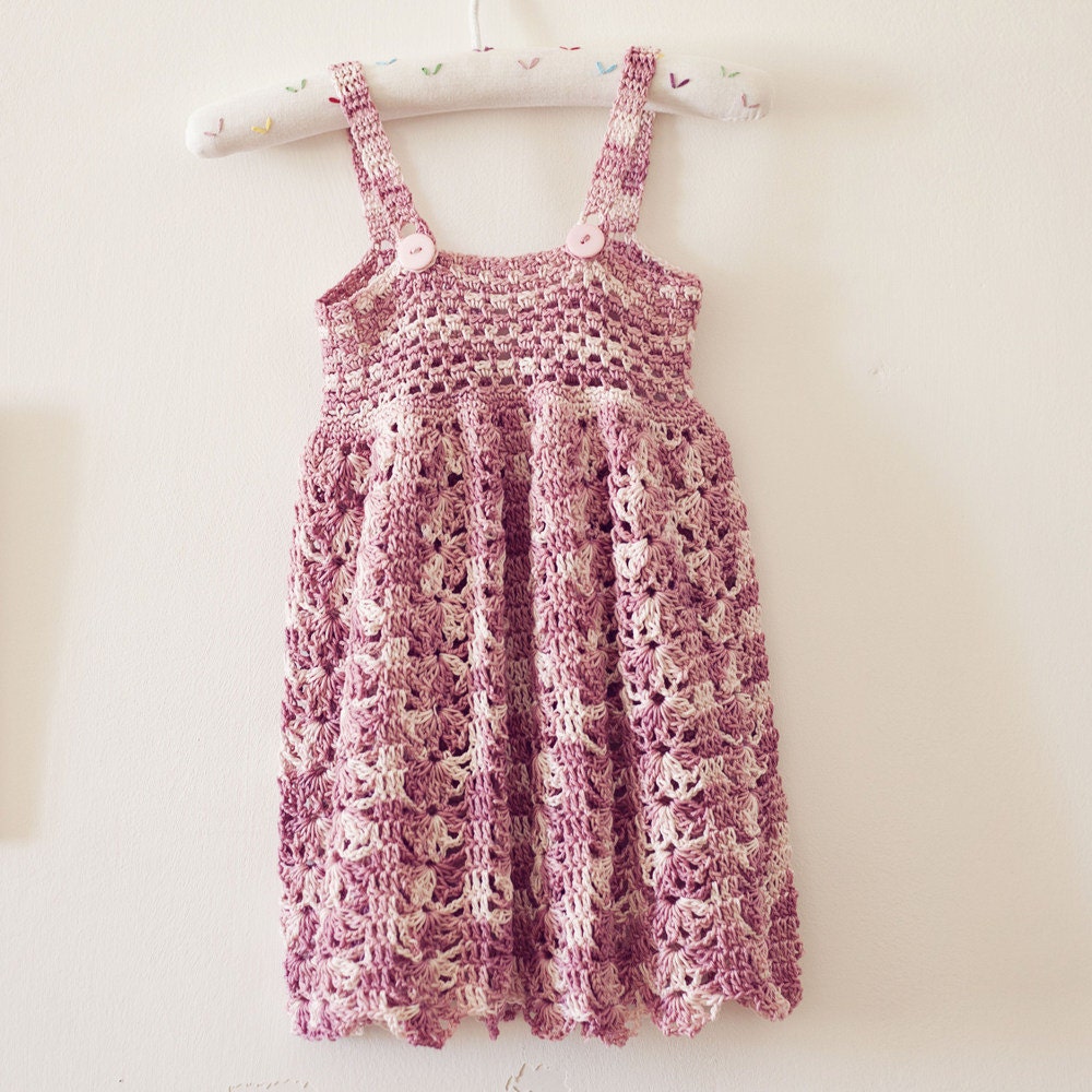 Instant download - Dress Crochet PATTERN (pdf file) - Sarafan Dress (sizes up to 5 years)
