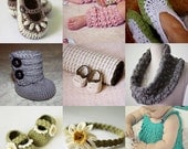 You choose any 5 patterns (crochet and knitting patterns)
